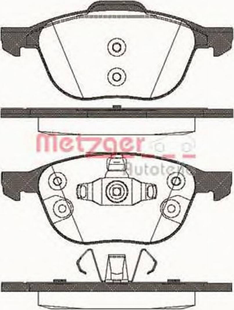 Metzger 1082.30 - Тормозные колодки, дисковые, комплект unicars.by