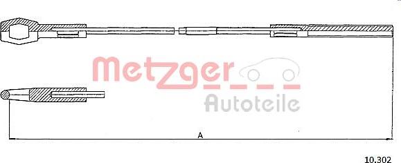 Metzger 10.302 - Трос, управление сцеплением unicars.by