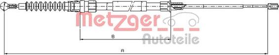 Metzger 10.7518 - Тросик, cтояночный тормоз unicars.by