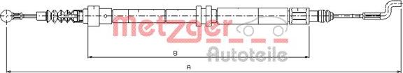 Metzger 10.7393 - Тросик, cтояночный тормоз unicars.by