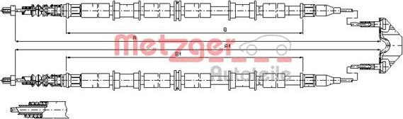 Metzger 11.5863 - Тросик, cтояночный тормоз unicars.by