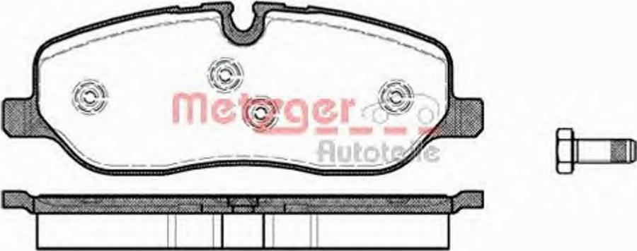 Metzger 115800 - Тормозные колодки, дисковые, комплект unicars.by