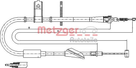 Metzger 11.5744 - Тросик, cтояночный тормоз unicars.by