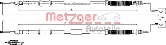 Metzger 11.5771 - Тросик, cтояночный тормоз unicars.by