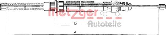 Metzger 11.607 - Тросик, cтояночный тормоз unicars.by