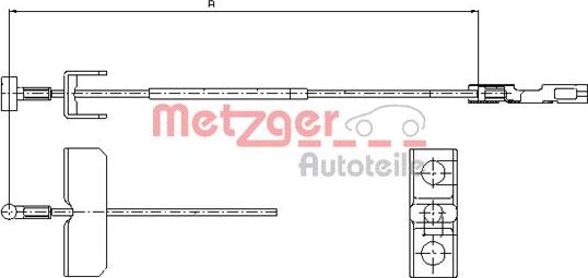 Metzger 11.6803 - Тросик, cтояночный тормоз unicars.by