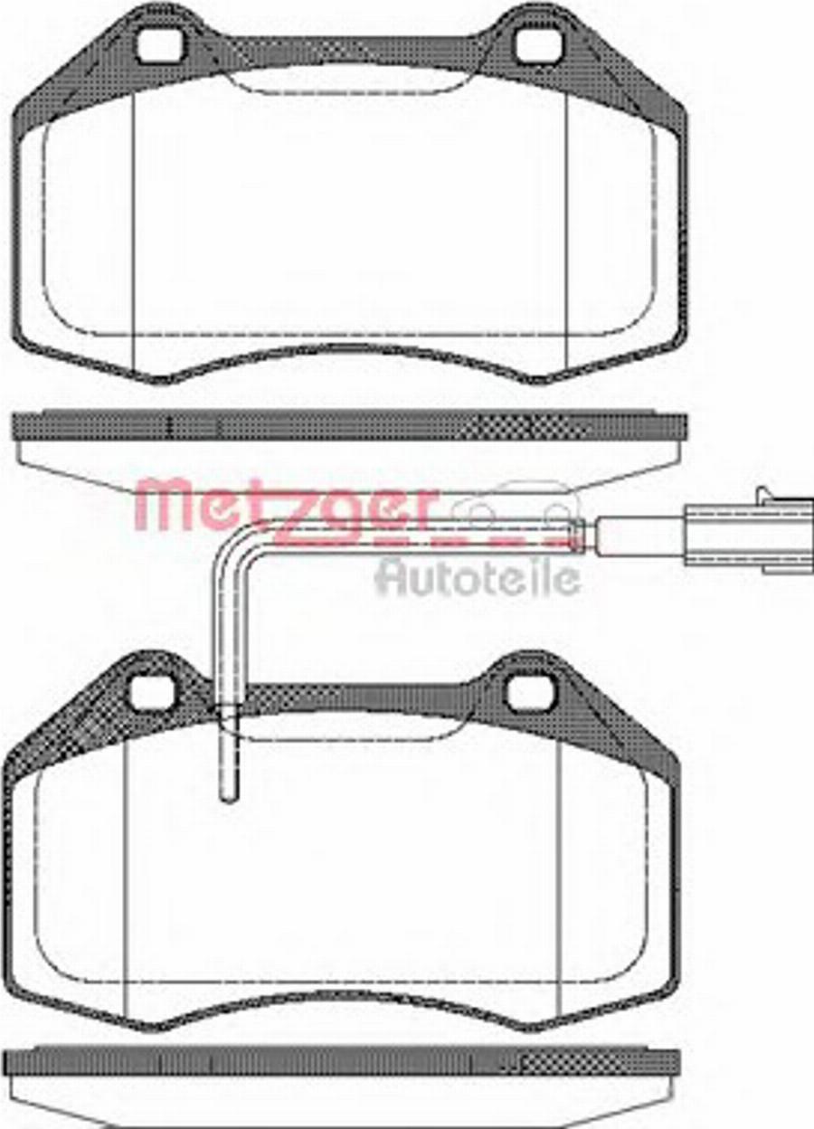 Metzger 1113.12 - Тормозные колодки, дисковые, комплект unicars.by