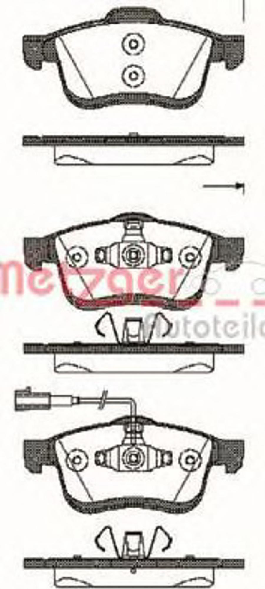 Metzger 118301 - Тормозные колодки, дисковые, комплект unicars.by