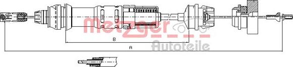 Metzger 11.2280 - Трос, управление сцеплением unicars.by