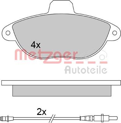 Metzger 1170455 - Тормозные колодки, дисковые, комплект unicars.by