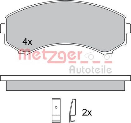 Metzger 1170450 - Тормозные колодки, дисковые, комплект unicars.by