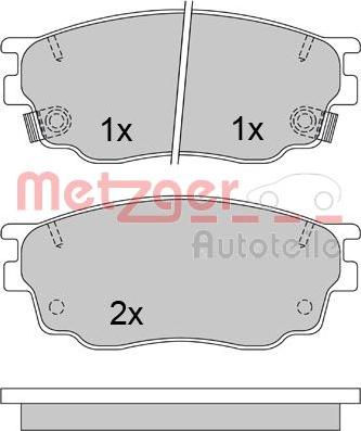 Metzger 1170461 - Тормозные колодки, дисковые, комплект unicars.by