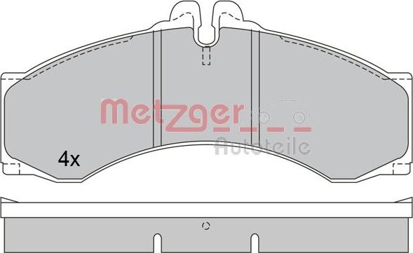 Metzger 1170400 - Тормозные колодки, дисковые, комплект unicars.by