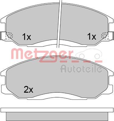 Metzger 1170402 - Тормозные колодки, дисковые, комплект unicars.by