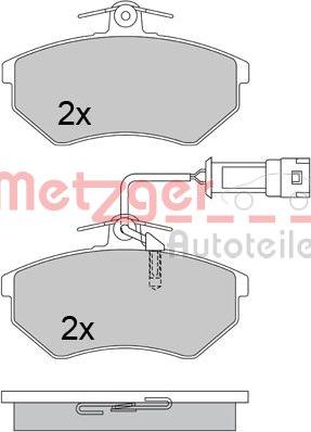 Metzger 1170412 - Тормозные колодки, дисковые, комплект unicars.by