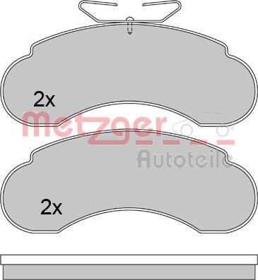 Metzger 1170485 - Тормозные колодки, дисковые, комплект unicars.by