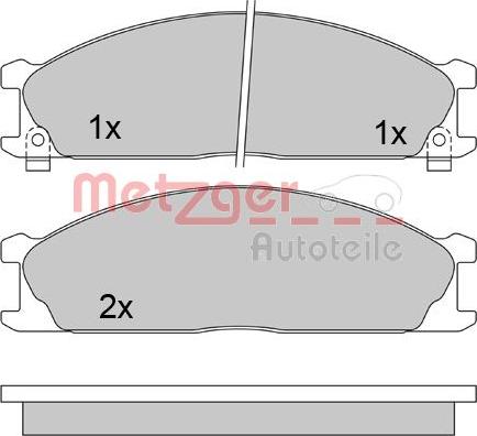 Metzger 1170488 - Тормозные колодки, дисковые, комплект unicars.by