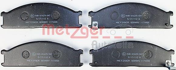 Metzger 1170488 - Тормозные колодки, дисковые, комплект unicars.by