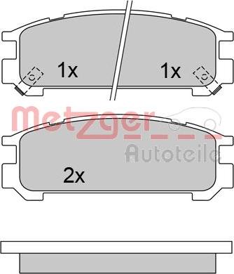 Metzger 1170429 - Тормозные колодки, дисковые, комплект unicars.by