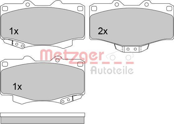 Metzger 1170428 - Тормозные колодки, дисковые, комплект unicars.by