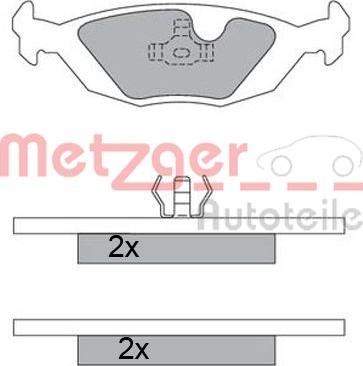 Metzger 1170473 - Тормозные колодки, дисковые, комплект unicars.by