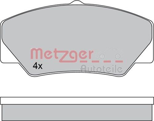 Metzger 1170599 - Тормозные колодки, дисковые, комплект unicars.by