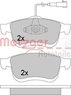 Metzger 1170542 - Тормозные колодки, дисковые, комплект unicars.by