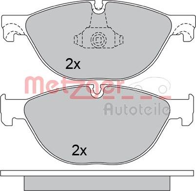 Metzger 1170564 - Тормозные колодки, дисковые, комплект unicars.by