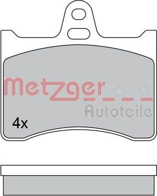 Metzger 1170567 - Тормозные колодки, дисковые, комплект unicars.by