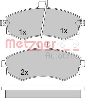 Metzger 1170506 - Тормозные колодки, дисковые, комплект unicars.by