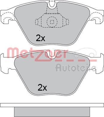 Metzger 1170538 - Тормозные колодки, дисковые, комплект unicars.by