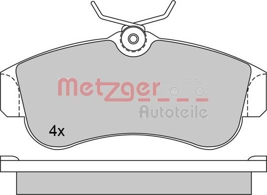 Metzger 1170574 - Тормозные колодки, дисковые, комплект unicars.by