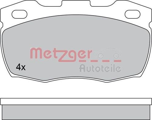 Metzger 1170573 - Тормозные колодки, дисковые, комплект unicars.by