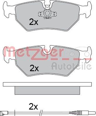 Metzger 1170572 - Тормозные колодки, дисковые, комплект unicars.by