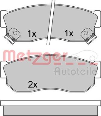 Metzger 1170641 - Тормозные колодки, дисковые, комплект unicars.by