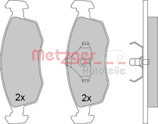 Metzger 1170642 - Тормозные колодки, дисковые, комплект unicars.by