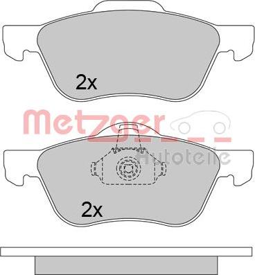 Metzger 1170650 - Тормозные колодки, дисковые, комплект unicars.by