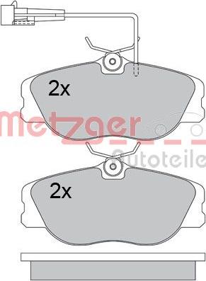 Metzger 1170602 - Тормозные колодки, дисковые, комплект unicars.by