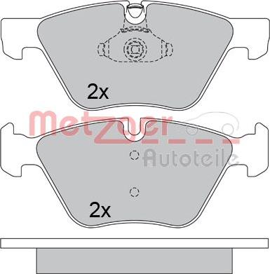 Metzger 1170684 - Тормозные колодки, дисковые, комплект unicars.by