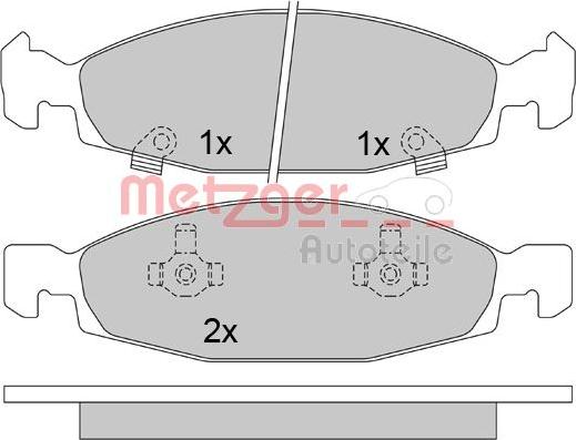 Metzger 1170631 - Тормозные колодки, дисковые, комплект unicars.by