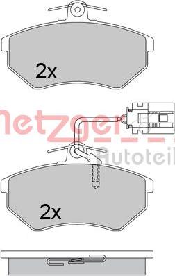 Metzger 1170674 - Тормозные колодки, дисковые, комплект unicars.by