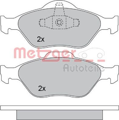 Metzger 1170045 - Тормозные колодки, дисковые, комплект unicars.by