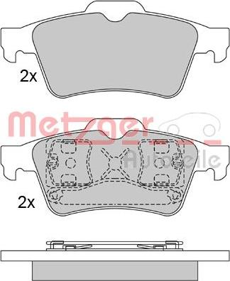 Metzger 1170080 - Тормозные колодки, дисковые, комплект unicars.by