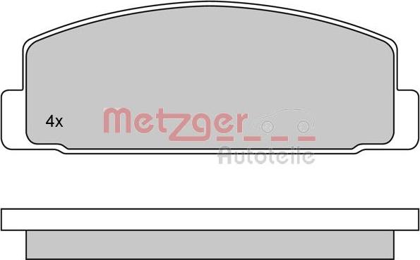 Metzger 1170088 - Тормозные колодки, дисковые, комплект unicars.by