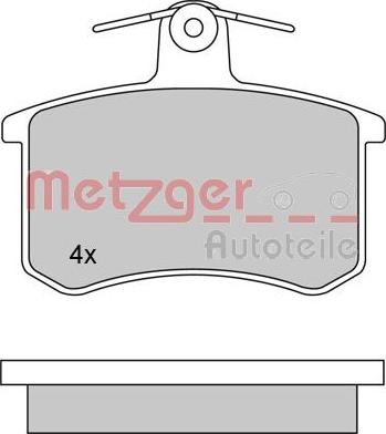 Metzger 1170030 - Тормозные колодки, дисковые, комплект unicars.by