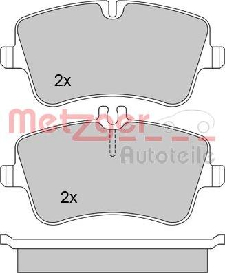 Metzger 1170024 - Тормозные колодки, дисковые, комплект unicars.by