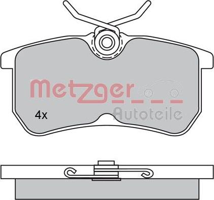 Metzger 1170025 - Тормозные колодки, дисковые, комплект unicars.by