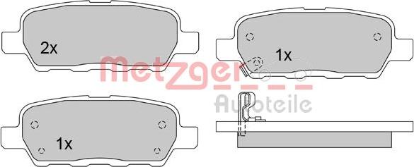 Metzger 1170079 - Тормозные колодки, дисковые, комплект unicars.by