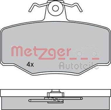 Metzger 1170076 - Тормозные колодки, дисковые, комплект unicars.by