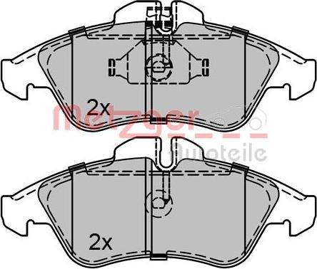 Metzger 1170071 - Тормозные колодки, дисковые, комплект unicars.by